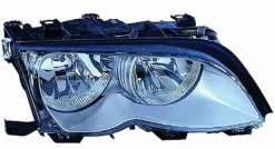 Phare Optique avant droit pour BMW série 3 E46 2001-2004, H7+H7, argent, Neuf