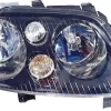 Phare Optique avant droit pour VOLKSWAGEN TOURAN I phase 1, 2003-2004, H7+H7, fond noir, Neuf