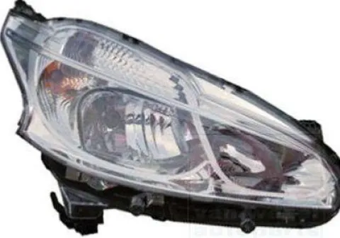 Phare Optique avant droit pour PEUGEOT 208 phase 1, 2012-2015, 2H7, reglage électrique, Mod. VALEO, Neuf