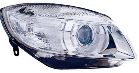 Phare Optique avant droit pour SKODA FABIA II ph. 1 2007-2010, H7, feu lenticulaire, Neuf