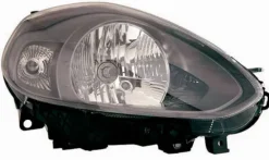 Phare Optique avant droit pour FIAT PUNTO EVO, 2009-2011, H4, avec moteur, gris foncé, Neuf