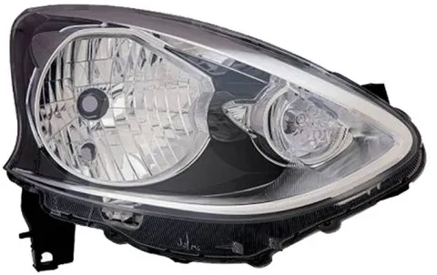 Phare Optique avant droit pour NISSAN MICRA IV (K13) ph.2, 2013-2018, H4, noir, Neuf