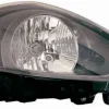Phare Optique avant droit pour FIAT PUNTO III depuis 2012 >, avec moteur, H4, fond noir, Neuf