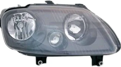 Phare Optique avant droit pour VOLKSWAGEN TOURAN I phase 1, 2004-2006, H7+H1, fond noir, Neuf