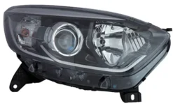 Phare Optique avant droit pour RENAULT CAPTUR, 2013-2017, H1+H1, corps noir et profil chromé, Neuf