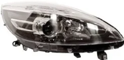 Phare Optique avant droit pour RENAULT SCENIC III phase 2, 2012-2013, H7+H7, fond noir, Neuf