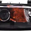 Phare Optique avant droit pour FIAT PUNTO II phase 1, 2001-2003, H1+H1, électrique, fond noir, Neuf