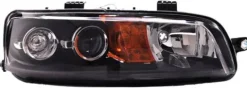 Phare Optique avant droit pour FIAT PUNTO II phase 1, 2001-2003, H1+H1, électrique, fond noir, Neuf
