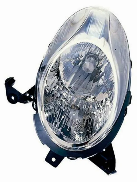 Phare Optique avant droit pour NISSAN MICRA III (K12) ph.3, 2007-2011, H4, chromé, Neuf