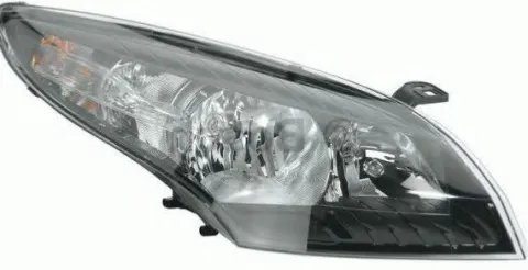 Phare Optique avant droit pour RENAULT MEGANE III phase 1, 2008-2012, MAGNETI MARELLI, H7+H7, électrique, fond noir