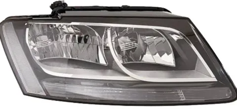 Phare Optique avant droit pour AUDI Q5 I ph. 1 2008-2012, H7+H7, corps Noir, Neuf