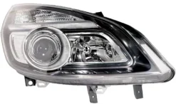 Phare Optique avant droit pour RENAULT SCENIC II phase 2, 2006-2009, H7+H1, fond noir, Neuf