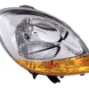 Phare Optique avant droit pour RENAULT KANGOO I ph.2, 2003-2007, H4, chromé, feu clignotant orange