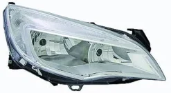 Phare Optique avant droit pour OPEL ASTRA J 2010-2012, H7+H7, électrique, Corps chromé