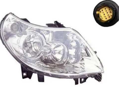 Phare Optique avant droit pour FIAT DUCATO III phase 1, 2006-2014, H7+H1, Neuf