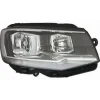Phare Optique avant droit pour VOLKSWAGEN TRANSPORTER T6 phase 1, 2015-2019, fond noir, profil chromé, H7+H7, avec moteur, Neuf
