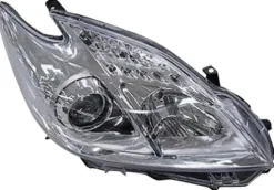 Phare Optique avant droit pour TOYOTA PRIUS 2011-2015, H11+HB3, Corps chromé, Neuf