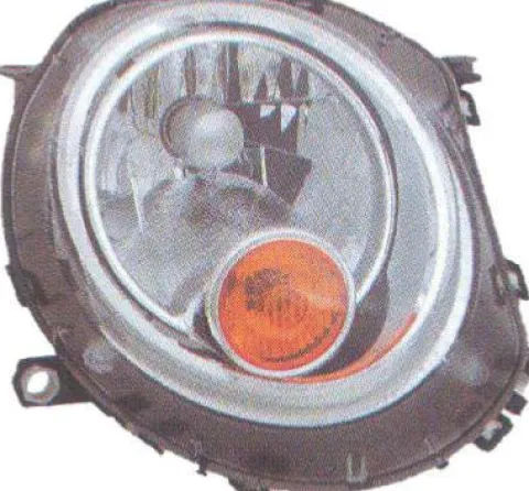 Phare optique avant droit pour MINI R56 de 2006 à 2010, ONE/COOPER, H4, orange, Neuf