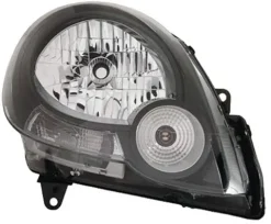 Phare Optique avant droit pour RENAULT KANGOO II phase 1, 2008-2013, H4, noir, Neuf