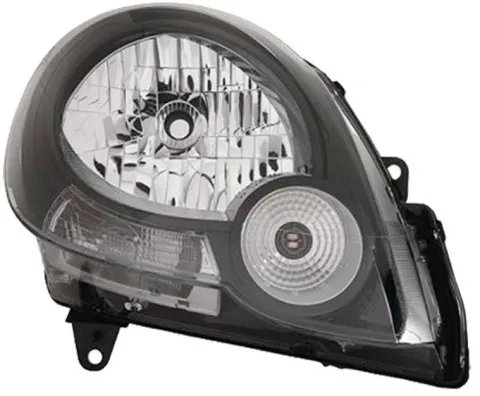 Phare Optique avant droit pour RENAULT KANGOO II phase 1, 2008-2013, H4, noir, Neuf