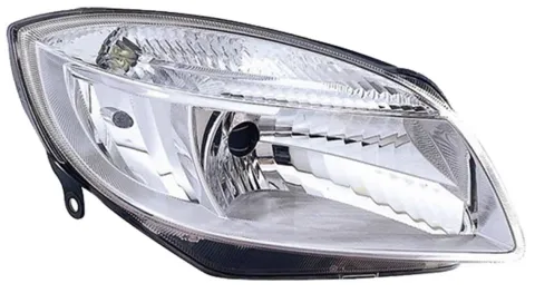 Phare Optique avant droit pour SKODA FABIA II ph. 1 2007-2010, H4, Neuf