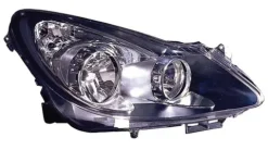 Phare Optique avant droit pour OPEL CORSA D phase 1, 2006-2010, H7+H1, fond noir, (modèle OPC)