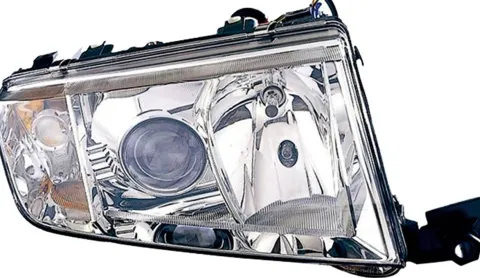 Phare Optique avant droit pour SKODA FABIA I ph. 2 2004-2007, Xenon D2S+H7, corps chromé, Mod. RS, Neuf