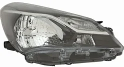Phare Optique avant droit pour TOYOTA YARIS III phase 3, 2017-2020, fond noir, H4+WY21/5W, Neuf