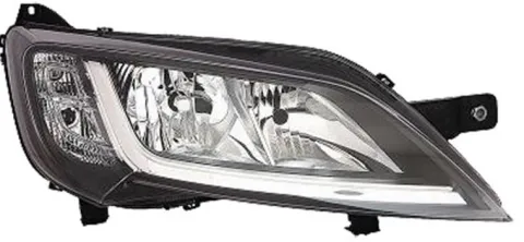 Phare Optique avant droit pour FIAT DUCATO III phase 2 depuis 2014 >, H7+H7, (fond noir), Neuf