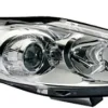 Phare Optique avant droit pour FORD FIESTA VI phase 1, 2008-2012, H7+H1, fond chromé/gris, Neuf