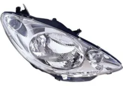 Phare Optique avant droit pour PEUGEOT 1007, 2005-2010, fond chromé, H4, Neuf