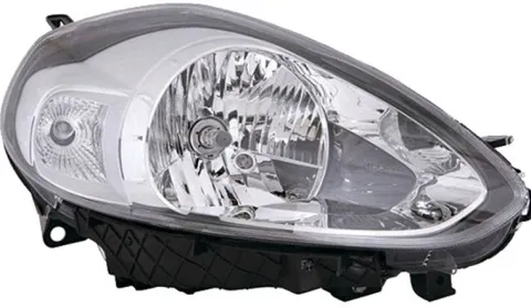 Phare Optique avant droit pour FIAT PUNTO III depuis 2012 >, H4, fond chromé, Neuf