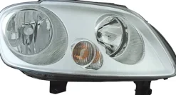 Phare Optique avant droit pour VOLKSWAGEN CADDY III phase 1, 2004-2010, H7+H1, avec moteur, fond chromé, Neuf