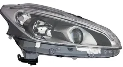 Phare Optique avant droit pour PEUGEOT 208 phase 2, 2015-2019, H7+H7, avec feu diurne à LED, Neuf
