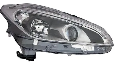Phare Optique avant droit pour PEUGEOT 208 phase 2, 2015-2019, H7+H7, avec feu diurne à LED, Neuf