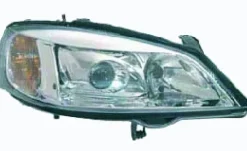 Phare Optique avant droit pour OPEL ASTRA G 1998-2001, H7+HB3, Corps chromé, Neuf