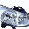 Phare Optique avant droit pour PEUGEOT 207+, 2012-2014, H7+H1, avec moteur, chromé, Neuf