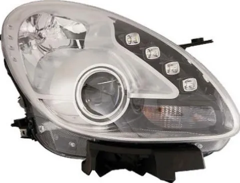 Phare Optique avant droit à LED pour ALFA ROMEO GIULIETTA de 2010 à 2016, H7+H1, fond chromé, Neuf