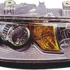 Phare Optique avant droit pour FIAT PUNTO II phase 1, 1999-2001, H7+H7, électrique, fond gris, Neuf