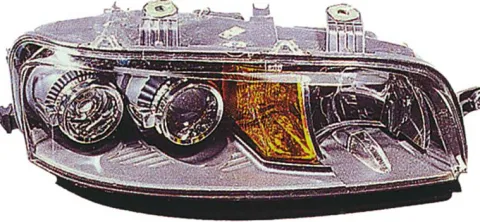Phare Optique avant droit pour FIAT PUNTO II phase 1, 1999-2001, H7+H7, électrique, fond gris, Neuf