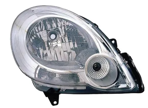 Phare Optique avant droit pour RENAULT KANGOO II phase 1, 2008-2013, H4, chromé, Neuf
