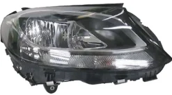 Phare Optique avant droit pour MERCEDES (W205) CLASSE C ph. 1 2014-2018, H7+H7, Corps Noir