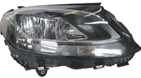 Phare Optique avant droit pour MERCEDES (W205) CLASSE C ph. 1 2014-2018, H7+H7, Corps Noir