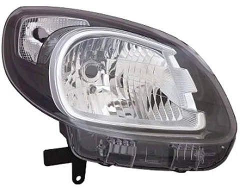 Phare Optique avant droit pour RENAULT KANGOO II phase 2 2013-2020, H4, noir, Neuf