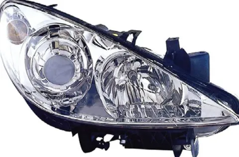Phare Optique avant droit électrique pour PEUGEOT 307 phase 2, 2005-2008, H1+H7, Neuf