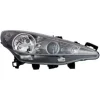 Phare Optique avant droit pour PEUGEOT 207 SW phase 2, 2009-2013, H7+H7+H1, avec moteur, noir, Neuf