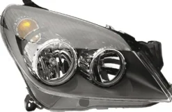 Phare Optique avant droit pour OPEL ASTRA H phase 1, 2004-2007, H7+H1, fond noir, Neuf