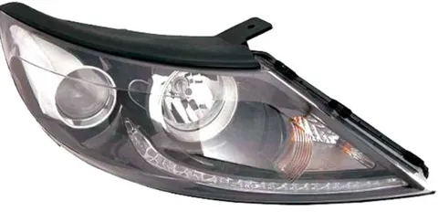 Phare Optique avant droit pour KIA SPORTAGE 2010 à 2014, H7+H7, fond noir, Feu de jour led, Neuf