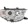 Phare optique avant droit pour MITSUBISHI L200 IV phase 2, 2010-2014, corps chromé, H11+HB3, Neuf