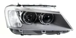 Phare Optique avant droite pour BMW X3 F25 2010-2015, bi-xenon, avec moteur, noir, à LED, Neuf